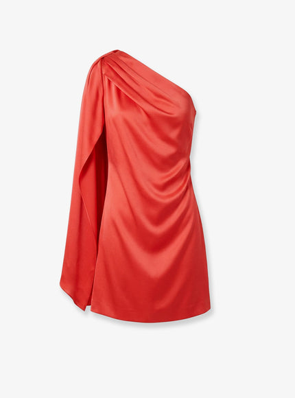 Stella Mccartney Satin Mini Dress Tomato