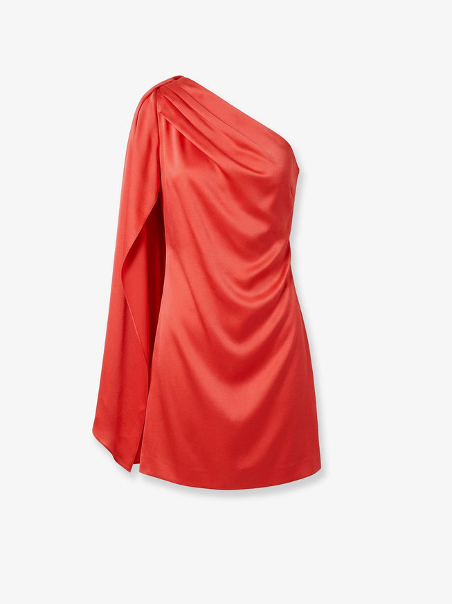 Stella Mccartney Satin Mini Dress Tomato