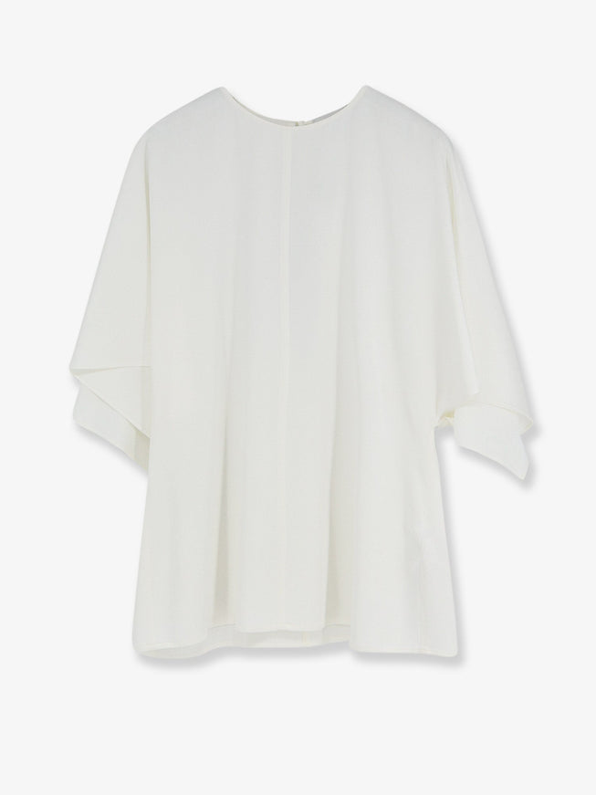 Stella Mccartney Handkerchief Satin Top Cream