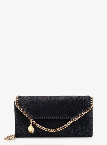 Stella Mccartney Falabella Shaggy Deer Fabric Wallet Uni Black