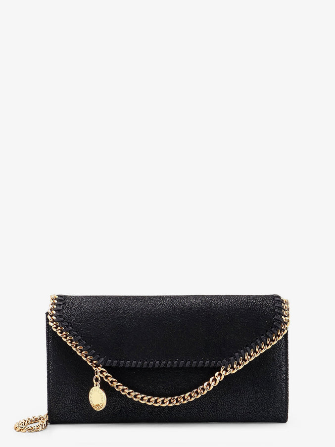 Stella Mccartney Falabella Shaggy Deer Fabric Wallet Uni Black