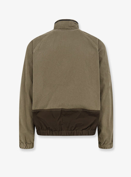 Stone Island Organic Cotton Jacket With Nylon Hood