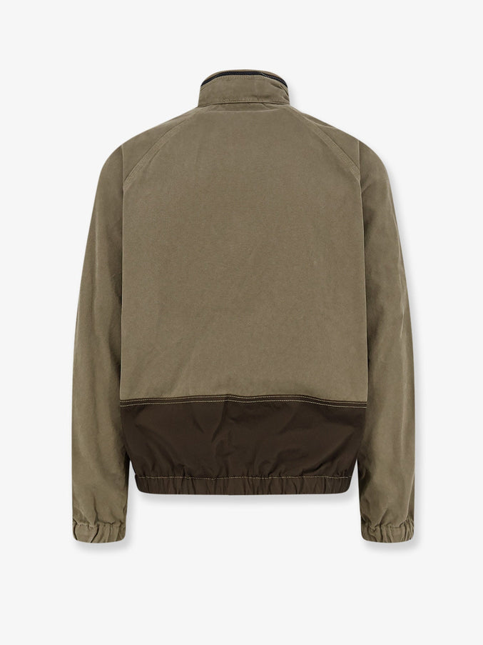 Stone Island Organic Cotton Jacket With Nylon Hood