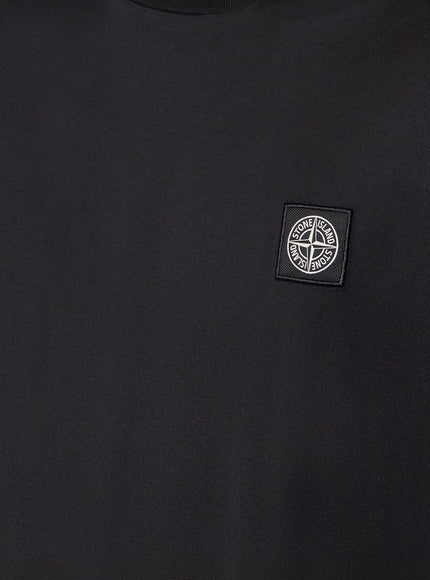 Stone Island Cotton T-Shirt With Front Logo Patch