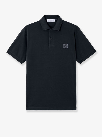 Stone Island Organic Cotton Polo Shirt Navy Blue