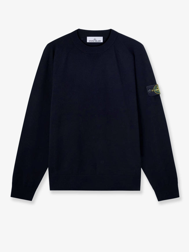 Stone Island Virgin Wool Blend Sweater Navy Blue
