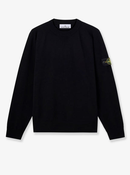 Stone Island Virgin Wool Blend Sweater Black