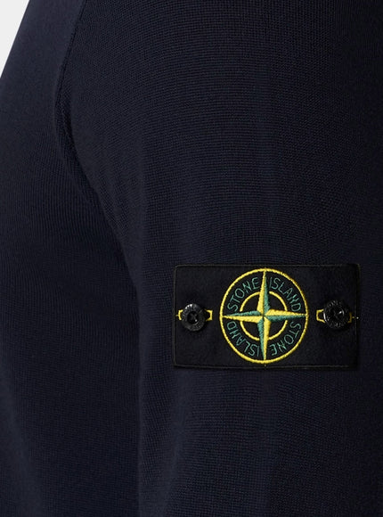 Stone Island Wool Sweater With Side Logo Patch