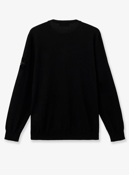 Stone Island Wool Sweater With Side Logo Patch