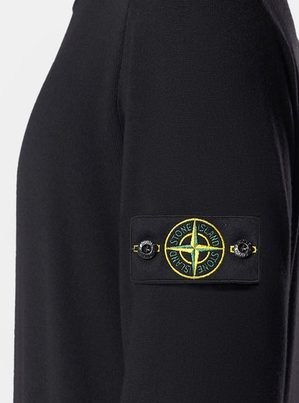 Stone Island Wool Sweater With Side Logo Patch