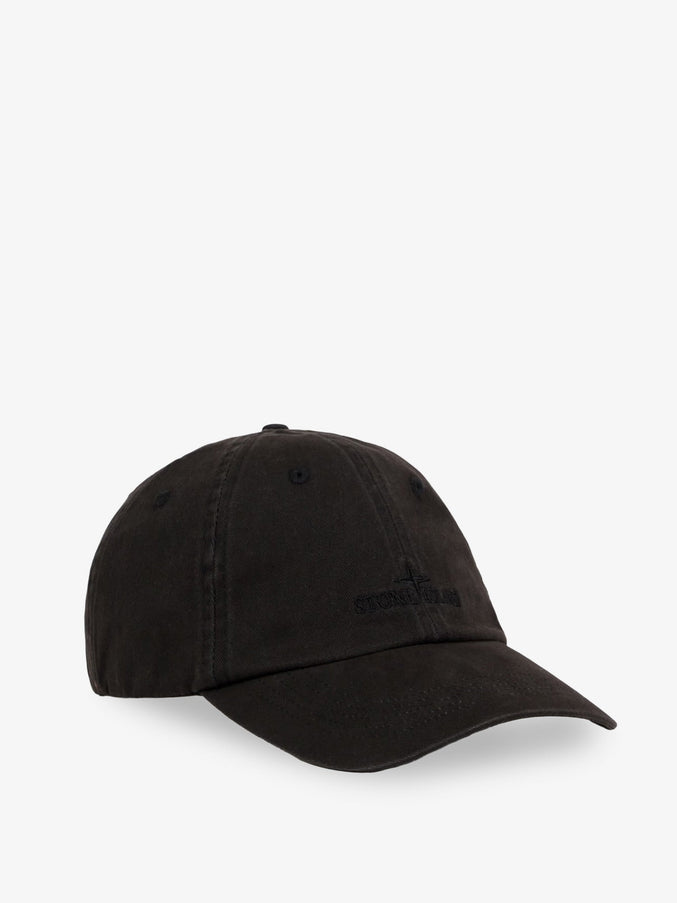 Stone Island Cotton Baseball Hat Uni Black