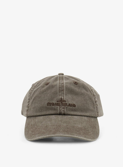 Stone Island Cotton Baseball Hat Uni Military Green