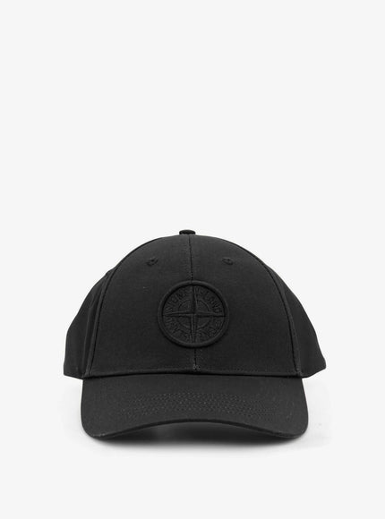 Stone Island Cotton Hat With Logo On The Front Uni Black