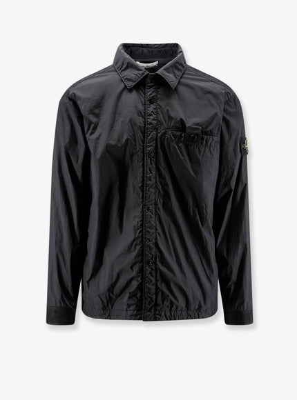 Stone Island Crinkle Reps Ny Recycled Nylon Jacket Black