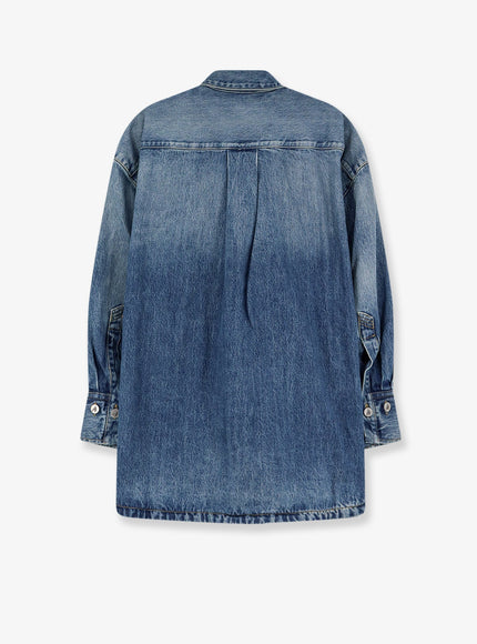 The Attico Bomber Blue Denim Shirt