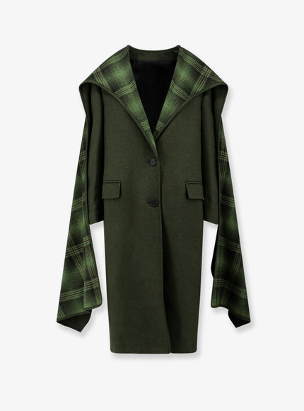 The Attico Wool Blend Coat 38 Militarygreen