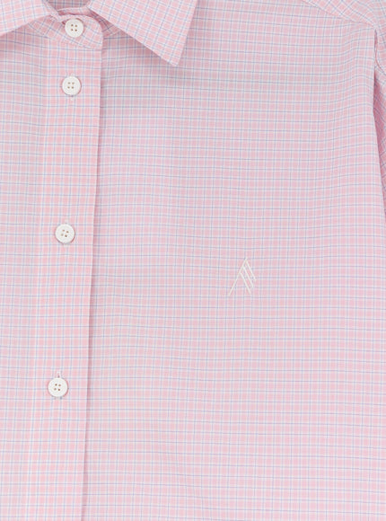 The Attico Cotton Shirt With Front Embroidered Logo