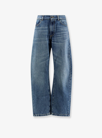 The Attico Faded Effect Denim Skyblu