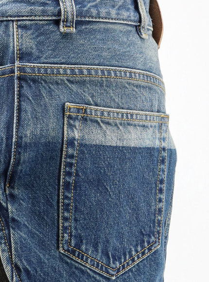 The Attico Blue Denim Mini Skirt