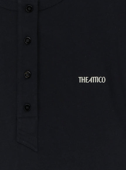 The Attico Cotton T-Shirt With Embroidered Logo On The Front