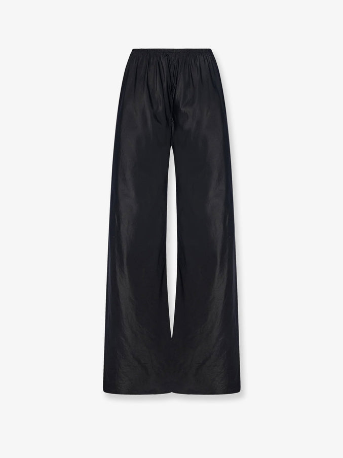 The Row Gala Silk Trousers Black