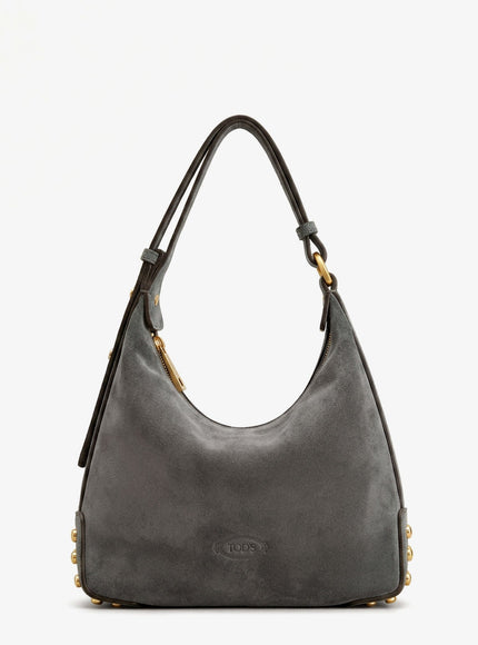 Tod's Mini Bag Metal Dots Suede Shoulder Bag Uni Marrone