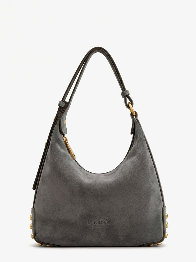 Tod's Mini Bag Metal Dots Suede Shoulder Bag Uni Marrone