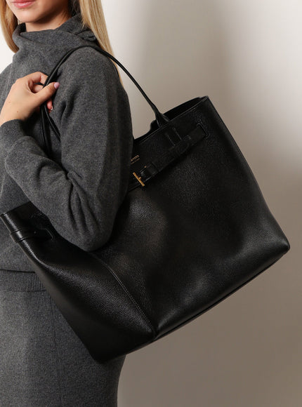 Tom Ford Leather Shoulder Bag With Logo