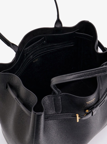 Tom Ford Leather Shoulder Bag With Logo
