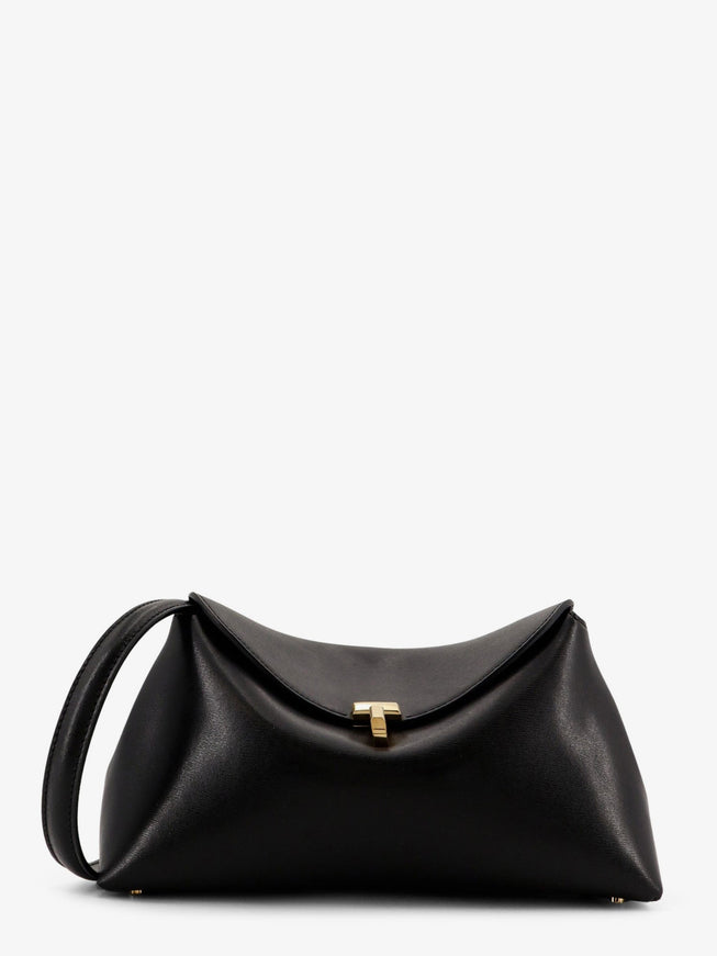 Toteme T-Lock Leather Clutch Uni Black