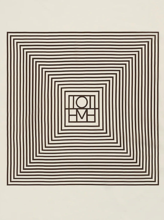 Toteme Centered Monogram Silk Foulard