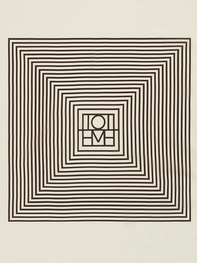 Toteme Centered Monogram Silk Foulard
