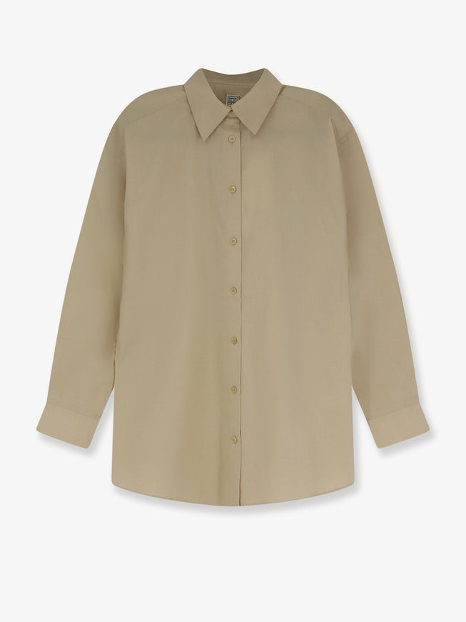 Toteme Classic Tumbled Organic Cotton Shirt Peanut