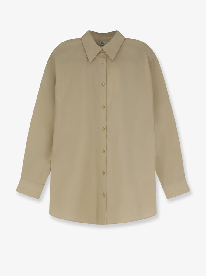 Toteme Classic Tumbled Organic Cotton Shirt Peanut