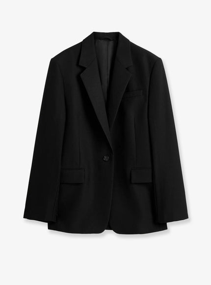Toteme Tailored Wool Blend Blazer Black
