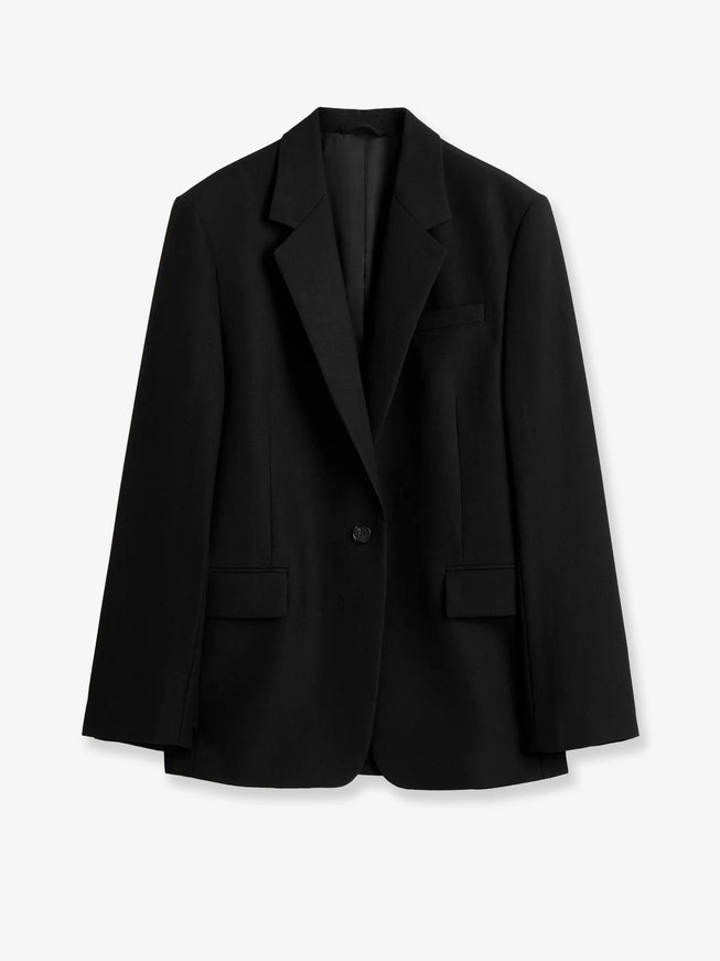 Toteme Tailored Wool Blend Blazer Black