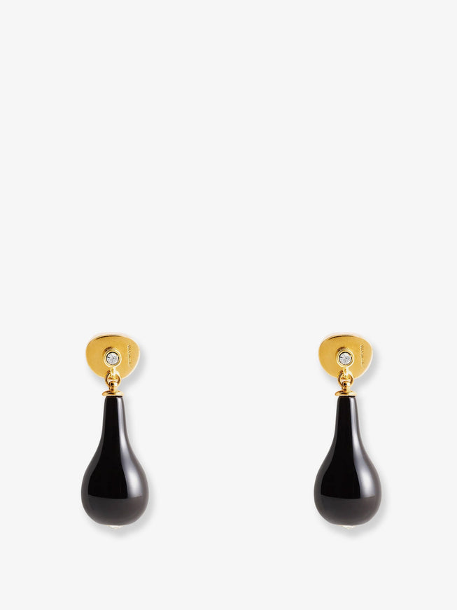 Toteme Onyx Drops Brass Earrings Uni Black Gold
