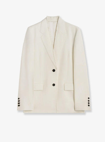 Toteme Raw Lapel Blazer Ecru