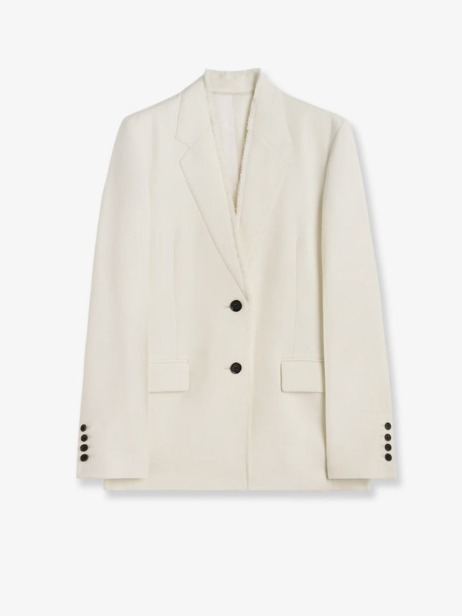 Toteme Raw Lapel Blazer Ecru