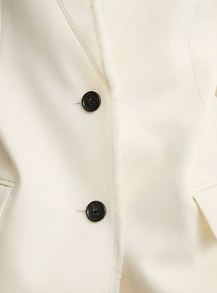 Toteme Raw Lapel Blazer