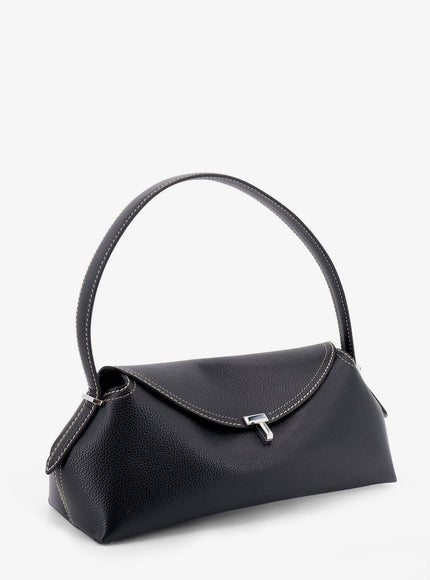 Toteme T-Lock Hammered Leather Shoulder Bag