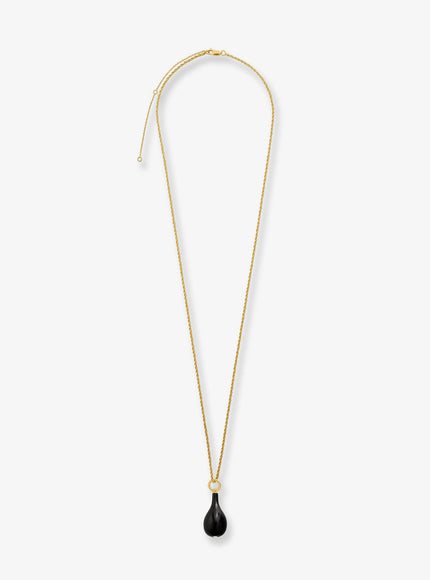 Toteme Onix Drop Necklace Uni Black Gold