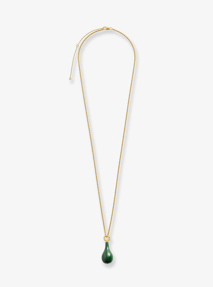 Toteme Onix Drop Necklace Uni Dark Green Gold