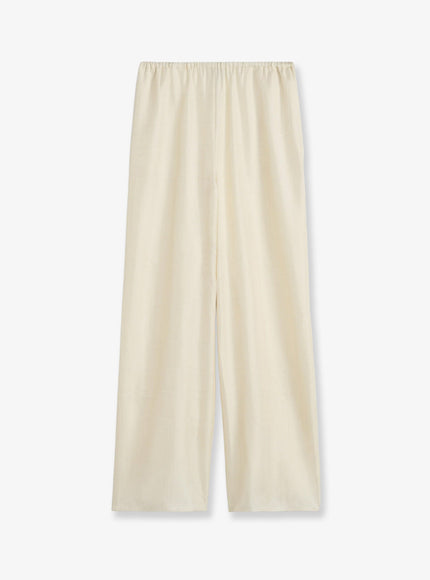Toteme Pajamas Organic Silk Trousers Cream