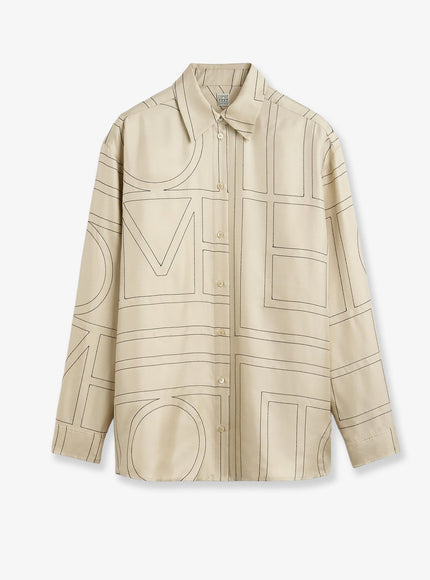 Toteme Classic Pajamas Organic Silk Shirt Ivory