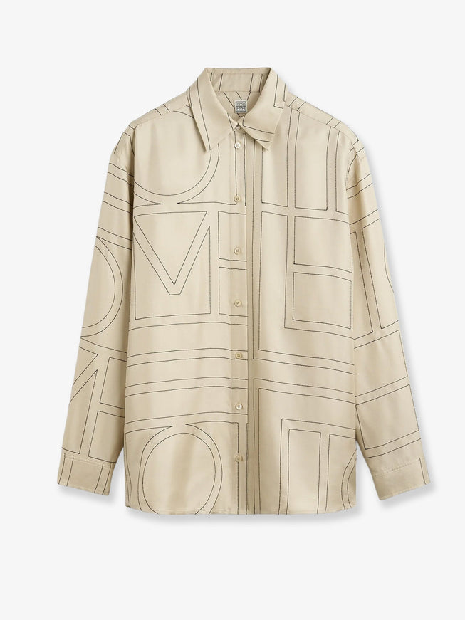 Toteme Classic Pajamas Organic Silk Shirt Ivory