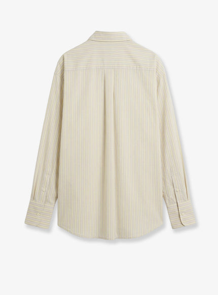 Toteme Viscose And Silk Blend Shirt With Striped Pattern