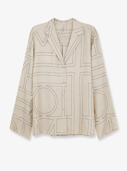 Toteme Pajamas Organic Silk Shirt Ivory