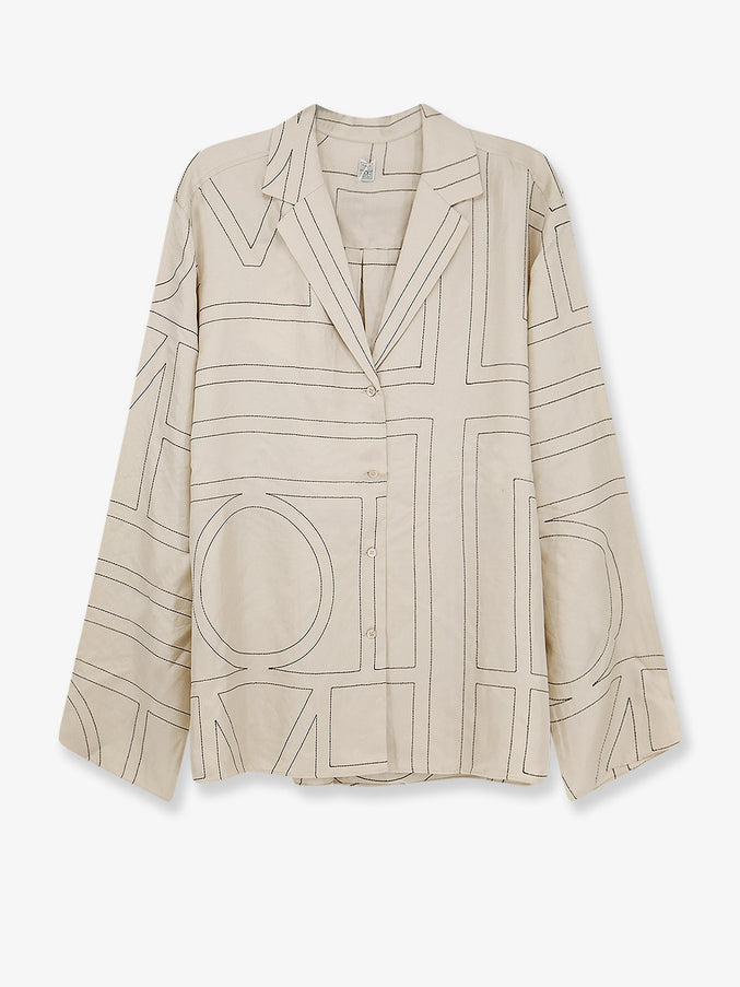 Toteme Pajamas Organic Silk Shirt Ivory