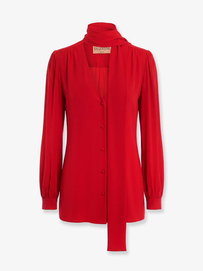 Valentino Silk Shirt With Bow Paris